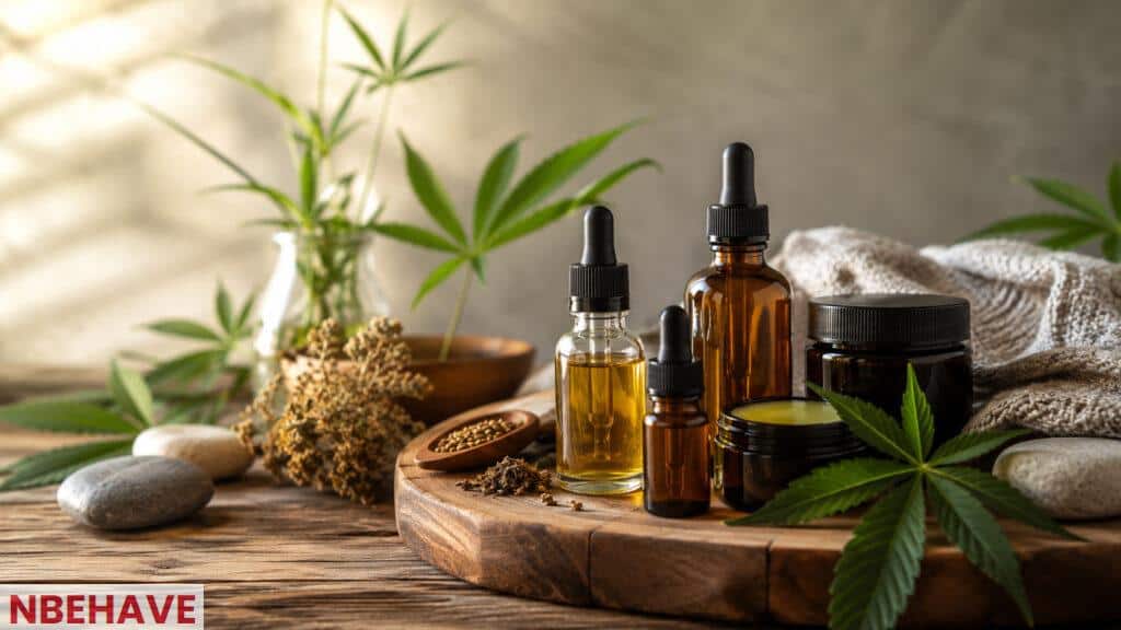 Arreglo de bienestar natural con CBD